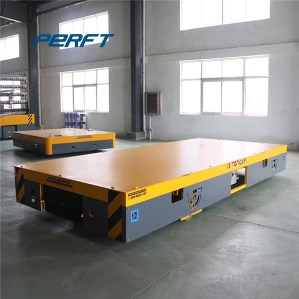 Busbar Operated Electric Flat Cart For Mechanical Equipment Workshop